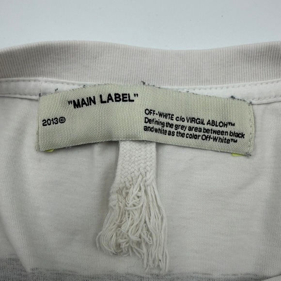 Off White Virgil Abloh 2013 Diagonol Spray Short Sleeve Unisex Large T-Shirt - Picture 5 of 8